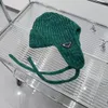 Designer muts Winter Gebreide Muts Wollen Muts Dames Grof Gebreid Dik Warm Kunstbont Mutsen Hoeden Vrouwelijke Bonnet Beanie Motorkap Hoeden Voor Mannen