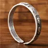 Bangle Silver-plated Pixiu Scripture Bangles Retro Chinese Mythological Mascots Opening Bracelet For Men Auspicious Jewelry Gifts