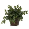 Acquari Puff Ivy con fioriera in corda arrotolata in poliestere pianta artificiale verde 230923