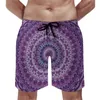 Short de bain coloré hippie rétro pour hommes, imprimé Floral, vêtements de sport confortables, pantalon court de planche, grande taille