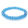 Bracelet en perles de cristal à facettes bleu lac, 8mm, pour femmes, Style Simple, extensible, lot de 20 pièces, Whole2539