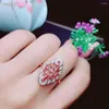 Cluster Rings KJJEAXCMY Fine Jewelry 925 Sterling Silver Inlaid Natural Garnet Ring Delicate Female Lovely Elegant Support Test