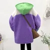 Hoodies للسيدات مخملية سميكة منتصف الطول فضفاض الخريف/الشتاء غطاء محرك الشتاء ملون معطف سترة سترة الصوف 2023 ارتداء الخريف