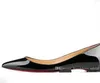 Chaussures de créateurs Chaussures plates de luxe en cuir véritable Fond rouge Chaussures de mariage pour femmes EU35-42 avec boîte