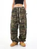 Pantaloni da uomo Camouflage Donna Cargo Grunge Elastico in vita Pantaloni sportivi Hip Hop Pantaloni da jogging unisex Tasche vintage Gamba larga 230923