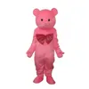 Leistung Rosa Bär Maskottchen Kostüme Cartoon Charakter Outfit Anzug Karneval Erwachsene Größe Halloween Weihnachten Party Karneval Kleid Anzüge