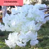 Fleurs séchées fleurs de cerisier artificielles branche de fleur en soie décoration d'arc de mariage el activité salon maison 230923