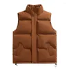 Gilets pour hommes 2024 automne et hiver coton vêtements chauds gilet mode décontracté ample chérie sans manches débardeur à l'extérieur