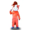 Costume de mascotte de cheval orange d'Halloween Taille adulte Personnage de thème animé de dessin animé Carnaval Robe unisexe Robe de soirée de performance fantaisie de Noël