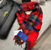 Unisex Fashion Winter Designer 100% Cashmere Scarf Women and Men Brand Luxury Big Size Classic Check Scarves Pashmina Infinity Sca257D