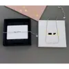 Letter Wind Necklace Bracelet Miumius Designer Luxury Fashion 2023 New Crystal Set Chain Perfect For Girls' Holiday Gifts