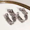 Hoop Earrings Fold Large Metal For Women Simple Style OL Holiday Party Fashion Jewelry Ear Accessories E328