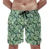 Men's Shorts Tropic Plant Board Dark Leaves Cute Hawaii Beach Short Pants Pattern Sportswear Fast Dry Swimming Trunks Gift Idea