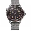 2022 Designer NTTD Watch 42mm ingen tid Dead Men's Automatic Mechanical Movement Luxury Watch Limited James Bond 007 Nato 300M1872