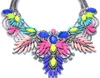 Chokers Fashion Indian Ethnic Statement Large Collar Choker Necklace Women Multicolor Acrylic Crystal Shourouk Necklace Jewelry 230923