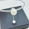 Women's Necklace Miumius Designer Luxury Fashion Jewelry Design Necklace Brass Pearl Necklace