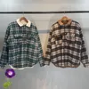 Herren Jacken Männer Frauen Paare REP Flanell Plaid Streifen Vintage Revers Lamm Fleece Mäntel Ein Tag versandt 230923