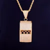 Vergulde Iced Out Bling CZ Fluitje Hanger Ketting met 24 inch Touw Ketting voor Mannen Vrouwen Leuk Gift208d