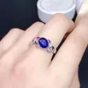 Cluster Rings FS Style Natural Sapphire Fancy Ring S925 Sterling Silver Fine Fashion Charm Kvinnor Weddings Jewelry Meibapj