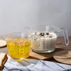 Ferramentas de medição 500ml / 1000ml Copo de medição de vidro de borosilicato alto Jarro Copo de leite transparente para assar Cozinha Acessórios de cozinha Grande capacidade 230923