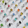 4style Colourful Natural Cat Eye Gemstone Stone Silver Tone Women's Rings New Jewelry 100pcs lot R0010 25 R0029 25 R0009 25 317g