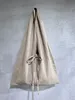 Shopping Bags Vintage Linen For Women Reusable Sundries Foldable Bandage Lace Up Travel Beach Shoulder Large Handbags 230923