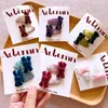 Akcesoria do włosów 2pcs/Set Baby Velvet Bow Clips Dzieci urocze koralowe polarowe dziobki do dziewcząt zimowe małe fryzury