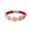 Ganzes - 10 Stück personalisierter Schmuck DST Sorority göttliche Brüderlichkeit Delta Sigma Theta Leder-Magnetarmband Armreif 255 m