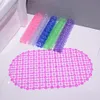 Bath Mats 1PC PVC Anti-skid Bath Mats Rectangle Soft Shower Bathroom Massage Mat Suction Cup Non-slip Bathtub Carpet Large Size 230923