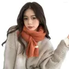 Scarves Bib Thermal Neck Warmer Windproof Fashion Snood Cowl Tube Thickening Snap Fastener Knitting Wool Scarf Autumn Winter