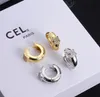 Mode classique lettre cercle cerceau boucle d'oreille Eardrop hommes femmes Hip Hop Designer 18K or argent couleur géométrique Dangle boucles d'oreilles bijoux cadeau