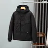 Men Hooded Down Coat Thick sport Windbreaker Waterproof Parkas pocket design Black Green Outdoor Jacket