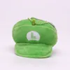 Plush Keychains Wholesale 30pcs/lot 6cm Anime Super Bros Plush Toys Luigi Hat Stuffed Pendants Keyring Gifts for Children 230923