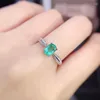 Cluster Rings Natural Real Green Emerald Ring Oval Slim Style 5 7mm 0.95ct Gemstone 925 Sterling Silver Fine Jewelry J238167