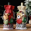 Autres événements Fournitures de fête Couverture de bouteille de vin de Noël Joyeux décor pour la maison Bonhomme de neige Table Cadeau de Noël Bonne année Navidad 230923