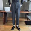 Men's Suits High Sense Naples Men Business High-waisted Formal Wear Pants Banquet Wedding Dress Slim Casual