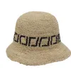 Frais casquettes de balle chapeaux INS été Lafite lettre F imprimer petit bord chapeau de pêcheur été parasol chapeau crème solaire chapeau WOMAN266M