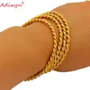 Bangle Adixyn 4pcs/działka pokręcona bransoletka Złota Kolor Dubai African African Bransoleta Arab Arab Bliskie Wschód Bridal Wedding Biżuteria N071017 230923