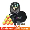 Tenis Raketleri Raquete Plajı Tenis Toplar Ekle 3K Tam Karbon Fiber Kaba Yüzey Tenis Raket Kapak Çantası Bir Overglue Yüksek Kalite Gönder