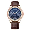 Zegarek zegarek poedagar męski zegarek moda luksusowy skórzany kwarc zegarki gwiaździste niebo w stylu Diamond Waterproofn Luminous Sportwatch dla