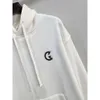 G Early guxci gussie High-quality guuui 2023 Autumn New Home Nanyou Gaoding Commuting Versatile Temperament Reduced Age Letter Emblem Embroidered Hooded Sweater