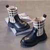 Stiefel botas kid Boot Herbst/Winter Britische gril Schuhe Klassische Stiefeletten Mode kinder Schuhe Mädchen Boot Trend Big Boy Boot botines 230923