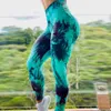 抽象印刷スポーツレギンスの女性はズボンを押し上げてスキニーファムフィットネスレグギンアスレチックジョギングヨガスポーツウェア
