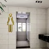 Bahçe Dekorasyonları Akrilik Tuvalet Sembolü Yapıştırıcı Banyo Tuvalet Kapısı İşareti El Office Home Restaurant 230923