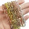 Perlen Gold Silber Verdrehte Form Hämatit Naturstein 3/4mm Spacer Lose Für Schmuck Machen Diy Armband Ohrringe Zubehör