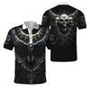 Polos Polos Horror Skull Mens Polo koszule Summer Casual krótkie rękawie moda hip hop street w stylu T -koszulka bluzka męska ubrania