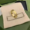 Fashion Classic Lovers Wedding Designer Ring Gold Silver Gifts per anelli da donna Accessori
