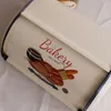 Płytki Vintage Bread Box Pojemnik kuchenny Retro Snack Case Storage Christmas Home
