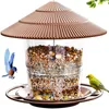 Garden Decorations Waterproof Gazebo Hanging Wild Bird Feeder Outdoor Container With Hang Rope Pet Birds Feeding House Type 230923