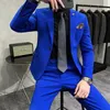 Pakken voor heren Blazers Jasbroek Heren Costum Effen Formeel Werk Zakelijke smoking Mannelijke 2 stuks Casual Terno Bruiloftspak Slim 230923